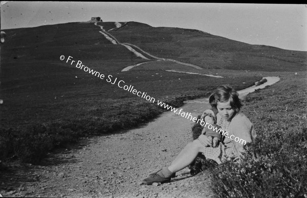 NOT A FR BROWNE  SMALL GIRL ON MOUNTAINSIDE